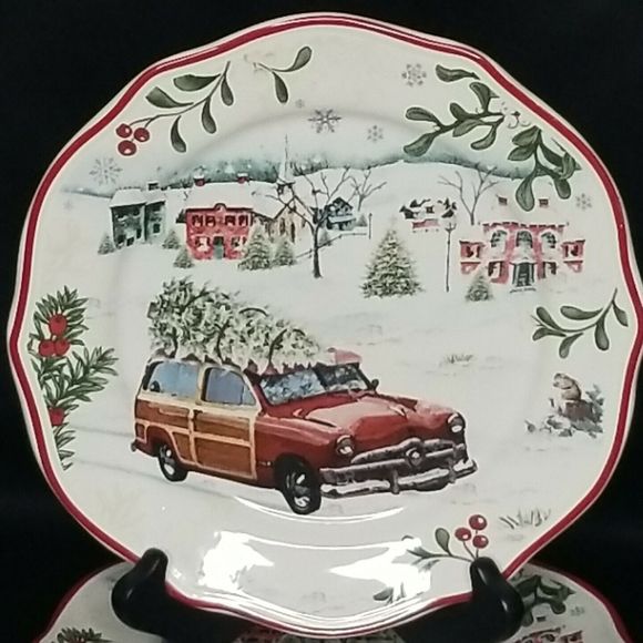Better Homes and Gardens Other - New Set 6 Better Home & Gardens Heritage Collection Winter Forest Woody Plate